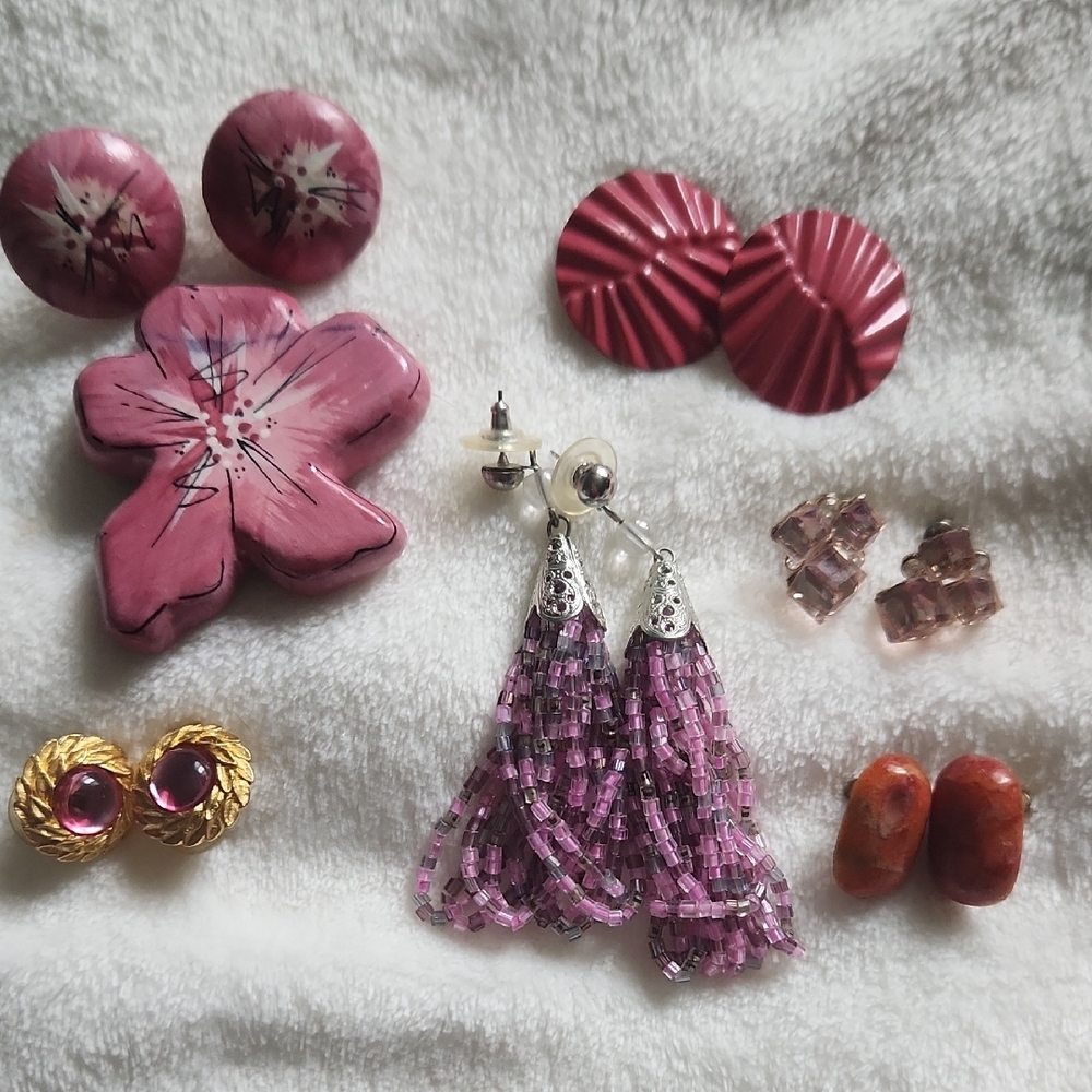 14 Pairs Costume Jewlery Earrings